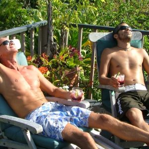 Gay Hawaii gay men lounging
